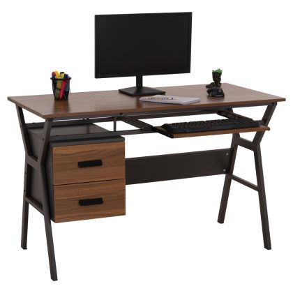 DESK VITINO HM2130.03, walnut-grey, 120X60X76H