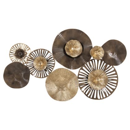 WALL DECOR HM4199 METAL IN EARTH TONES 83x48Hcm.