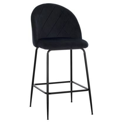 ΣΚΑΜΠΟ ODED ΜΕΣΑΙΟΥ ΥΨΟΥΣ HM8732.14 ΜΕ ΜΕΤΑΛΛΙΑ ΠΟΔΙΑ & ΒΕΛΟΥΔΟ ΜΑΥΡΟ 45x53x98 ек.