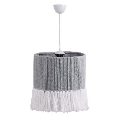 CEILING PENDANT HM7652.05, GREY-WHITE ROPE, Φ30x80