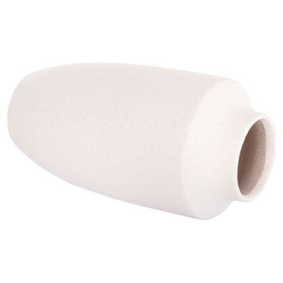 CERAMIC TABLE DECOR "GALAD" HM4588.01 OFF WHITE WITH CRYSTALLISATION Φ16x32Hcm.