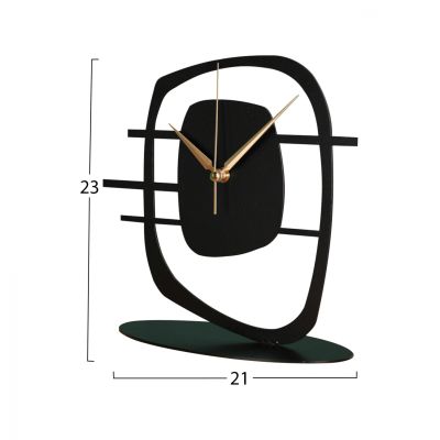METAL TABLE CLOCK HM7473.01 21x23 cm