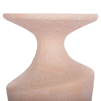 SIDE TABLES 2PCS REBON HM21137.04 FIBER CEMENT IN PEACH COLOR Φ40 & Φ27.5 cm.