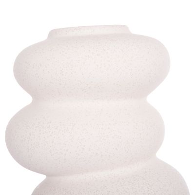 CERAMIC TABLE DECOR ROOK HM4628.01 OFF WHITE WITH CRYSTALLISATION Φ14x19Hcm.