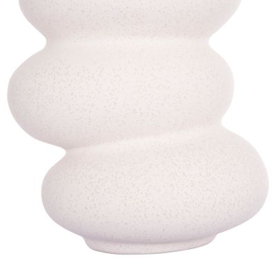 CERAMIC TABLE DECOR ROOK HM4628.01 OFF WHITE WITH CRYSTALLISATION Φ14x19Hcm.