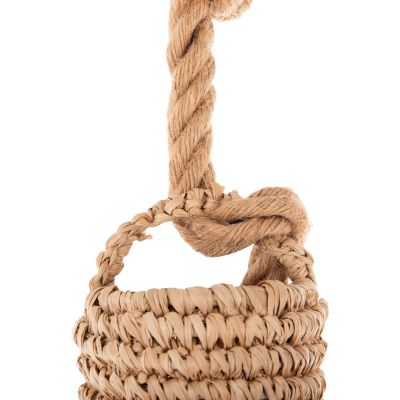 CEILING PENDANT LUMINAIRE SET HM11923 ROPE AND DRIED PALM LEAF FIBERS Φ41.5Χ150H cm.