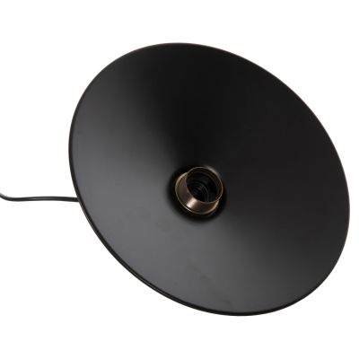 CEILING PENDANT LAMP HM4162 BLACK METAL-GOLD DETAIL ON TOP Φ30x109Hcm.