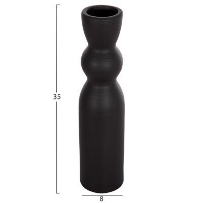 CERAMIC TABLE DECOR SCEPTER HM4614.02 MATTE BLACK Φ8.5x35Hcm.