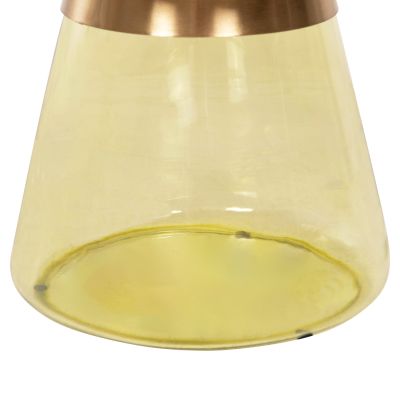 ХОЛНА МАСА SCAL HM9724 ЗЕЛЕН СТЪКЛЕН ПЛОТ-МЕТАЛ В ЗЛАТО Φ76x43,5Hcm.