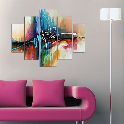 5 БР МДФ КАРТИНКА АБСТРАКТНИ ЦВЕТОВЕ 82Χ56x3 HM7202.02