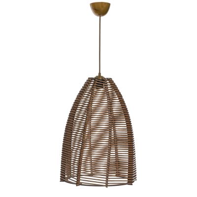 CEILING PENDANT HM7670.01, WOOD&BAMBOO, WALNUT, Φ35x95H