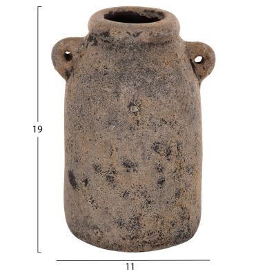 DECOR VASES 3PCS HM7710.11 ANTIQUE GREY TERRACOTTA