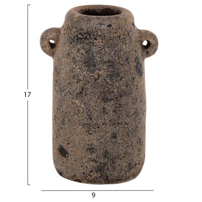 DECOR VASES 3PCS HM7710.11 ANTIQUE GREY TERRACOTTA