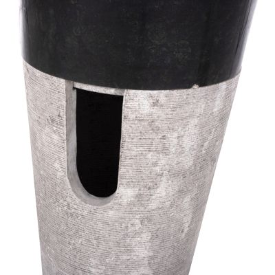 КОНУСНА МИВКА ОТ МРАМОР В ЧЕРНО И СИВО Φ40x90Hcm.HM7808.01