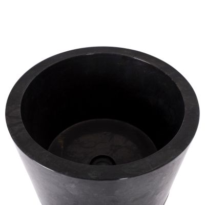 КОНУСНА МИВКА ОТ МРАМОР В ЧЕРНО И СИВО Φ40x90Hcm.HM7808.01