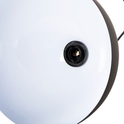 CEILING PENDANT LAMP HM4110 BLACK METAL BELL Φ29Χ121Hcm.