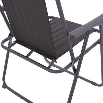 BEACH CHAIR HM5148.01, GREY FABRIC, METAL FRAME, HIGH BACK