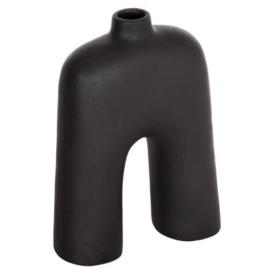 CERAMIC TABLE DECOR SERIES ISIL HM4599.02 BLACK MATTE 22x8x29Hcm.