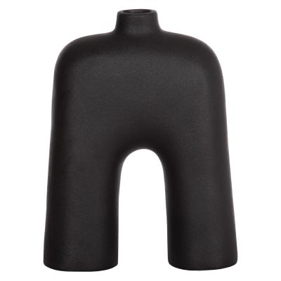 CERAMIC TABLE DECOR SERIES ISIL HM4599.02 BLACK MATTE 22x8x29Hcm.