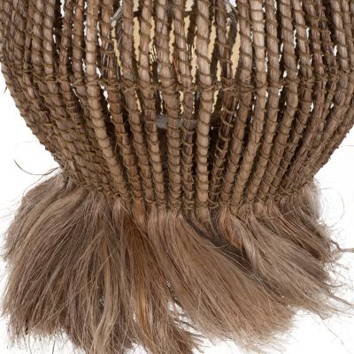 CEILING PENDANT ABACA FIBERS IN NATURAL 30x30x45-80Hcm.HM7772