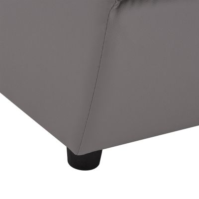 Armchair Landon HM3162.10, Grey PU, 51x66x93 cm.