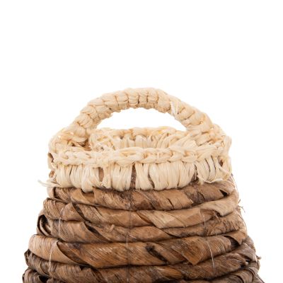 CEILING PENDANT LAMP WITH FRINGES HM7854 DRIED PALM FIBERS Φ51x37Hcm.