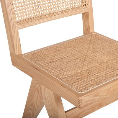 СТОЛ FREDRIK HM9873 ЯСЕНОВО ДЪРВО И ЕСТЕСТВЕН РАТАН В ЕСТЕСТВЕН ЦВЯТ 45x55,5x83Hcm.