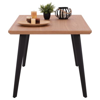 DINING TABLE VALEN HM9301.01 MDF TOP OAK WOOD VENEER RUSTIC STYLE 40MM THICK 160x90x75Hcm.