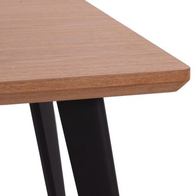 DINING TABLE VALEN HM9301.01 MDF TOP OAK WOOD VENEER RUSTIC STYLE 40MM THICK 160x90x75Hcm.