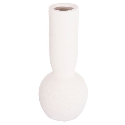 CERAMIC TABLE DECOR GALAD HM4616.01 OFF WHITE WITH CRYSTALLIZATION Φ11x26Hcm.