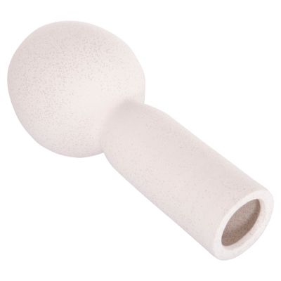 CERAMIC TABLE DECOR GALAD HM4616.01 OFF WHITE WITH CRYSTALLIZATION Φ11x26Hcm.