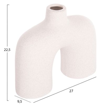 CERAMIC TABLE DECOR ISIL HM4600.01 OFF WHITE WITH CRYSTALLISATION 27x9.5x22.5Hcm.