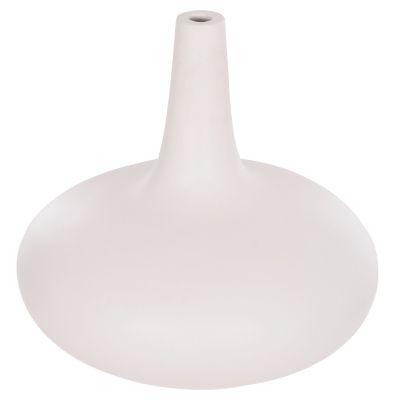 TABLE DECORATIVE VASE DENI HM4663.02M FIBER CEMENT IN WHITE--Φ30x29.5Hcm