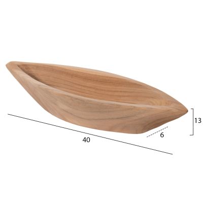 TABLE DECOR BOWL HM9633 MADE OF TEAK WOOD 40x6x13Hcm.
