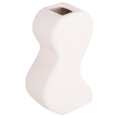 CERAMIC TABLE DECOR SERIES "SEBOR" HM4590.01 OFF WHITE WITH CRYSTALLISATION 13x6x22Hcm.