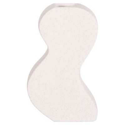 CERAMIC TABLE DECOR SERIES "SEBOR" HM4590.01 OFF WHITE WITH CRYSTALLISATION 13x6x22Hcm.