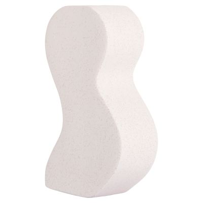 CERAMIC TABLE DECOR SERIES "SEBOR" HM4590.01 OFF WHITE WITH CRYSTALLISATION 13x6x22Hcm.