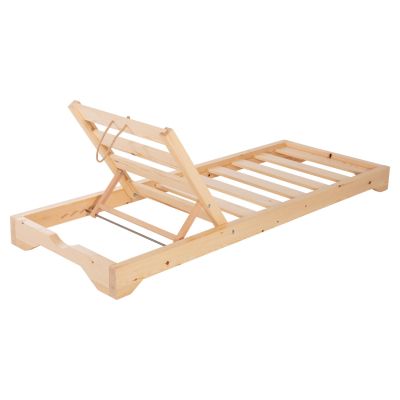 ПЛАЖЕН ШЕЗЛОНГ НИСЪК IKARIA HM6115.01 БОРОВО ДЪРВО В НАТУРАЛ 80x208x32-100Hcm.