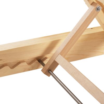 ПЛАЖЕН ШЕЗЛОНГ НИСЪК IKARIA HM6115.01 БОРОВО ДЪРВО В НАТУРАЛ 80x208x32-100Hcm.