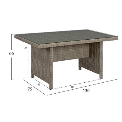 ВЪНВЕН ОТДИХ АЛУМИНИЕВА С ДВЕ ТАБУРЕТКИ И МАСА СИВА HM5144.21