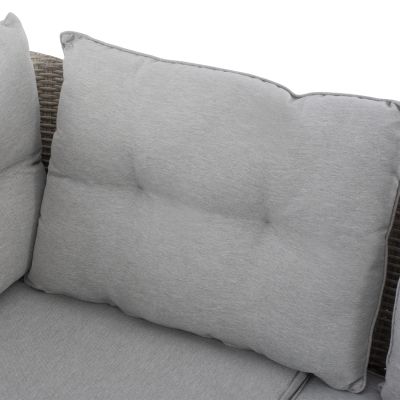 ВЪНВЕН ОТДИХ АЛУМИНИЕВА С ДВЕ ТАБУРЕТКИ И МАСА СИВА HM5144.21