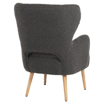 ARMCHAIR MYLIE HM8394.21 GREY BOUCLE FABRIC 66X75X93Hcm.