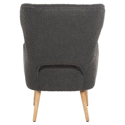ARMCHAIR MYLIE HM8394.21 GREY BOUCLE FABRIC 66X75X93Hcm.