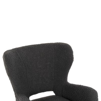ARMCHAIR MYLIE HM8394.21 GREY BOUCLE FABRIC 66X75X93Hcm.