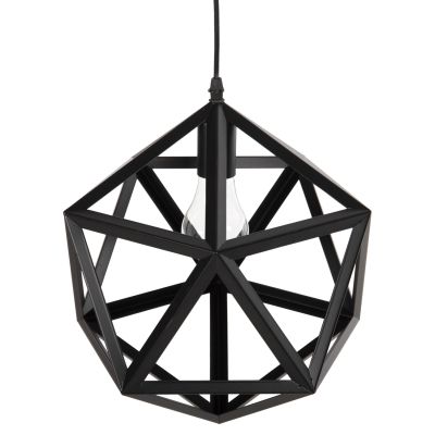 CEILING PENDANT LAMP HM4073 BLACK METAL 30x30x35H cm.