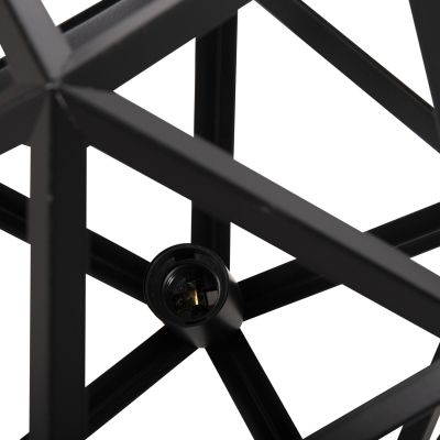 CEILING PENDANT LAMP HM4073 BLACK METAL 30x30x35H cm.