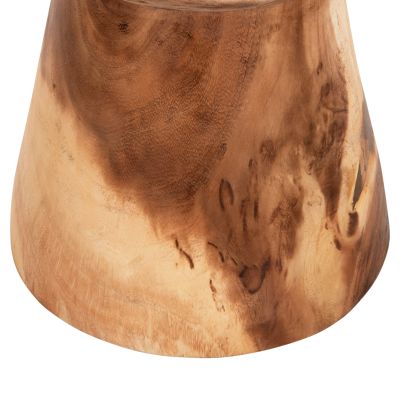 КРЪГЛА ТАБУРЕТКА MAMBA HM9901 СУАР МАСИВ В ЕСТЕСТВЕН ЦВЯТ Φ30x46H см.