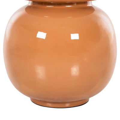 TABLE VASE LINGON HM4233.09 METAL IN SALMON-GOLD Φ21x37,5Hcm.