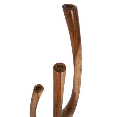 СВЕЩНИЦИ ЗА ПОД 3БР. КОМПЛЕКТ HM4277 НАТУРАЛНО ДЪРВО 150H-125H-100Hcm.