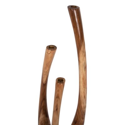 СВЕЩНИЦИ ЗА ПОД 3БР. КОМПЛЕКТ HM4277 НАТУРАЛНО ДЪРВО 150H-125H-100Hcm.